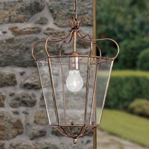 Závesná lampa Falotta vzhľad lucerny, 1-pl.