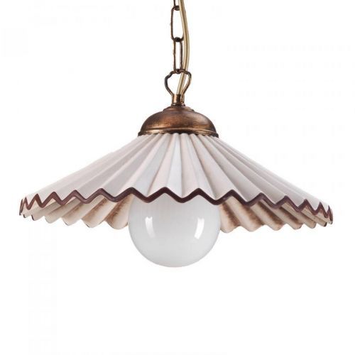Závesná lampa Rosina 1-pl., svetloružová/bronz