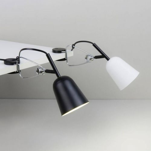 Upínacia lampa Studio, čierna/krémová
