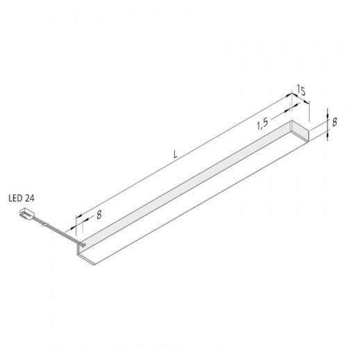 Podhľadové LED svietidlo Top-Stick FMK 3000K 60 cm