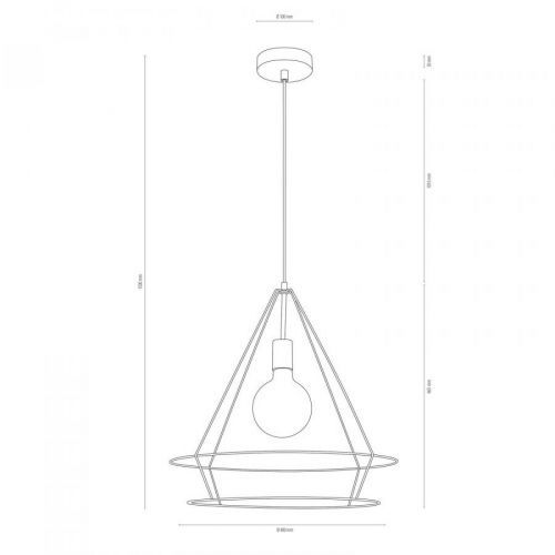 Envolight Open závesná lampa tienidlo kov, hranatá