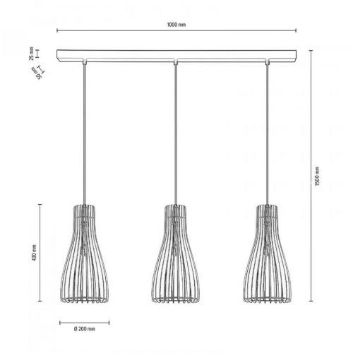 Envolight Furn závesná lampa, preglejka breza, 3pl