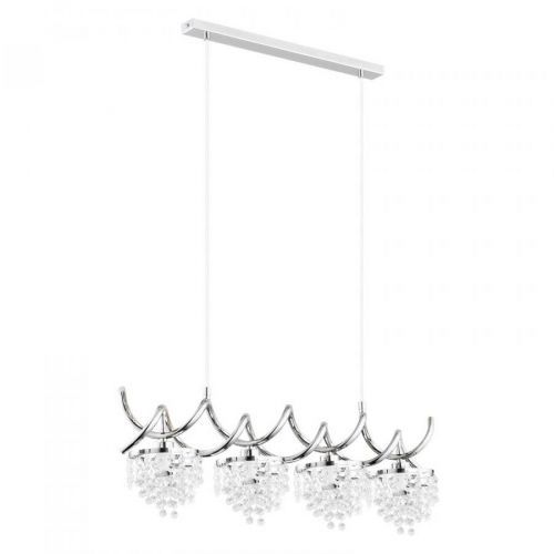 Závesná lampa Kalea 4-pl. so skleneným závesom