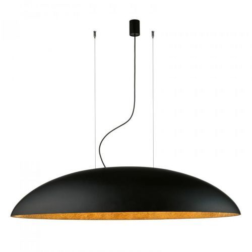 Závesná lampa Canoe V, čierna/zlatá