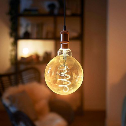 Philips guľatá LED E27 G95 4W 1.800K zlatá