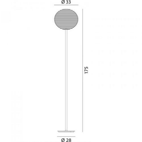 Rotaliana Flow Glass F2 stojaca lampa Ø 33 cm