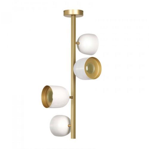 Stropné LED svietidlo Dome, vertikálne 73 cm biele