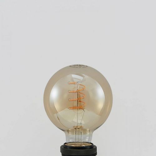 Lucande LED žiarovka E27 G95 4W 2200K jantár