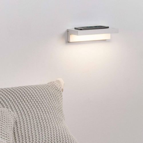 Nástenné LED svetlo Well USB, nabíjačka, biela
