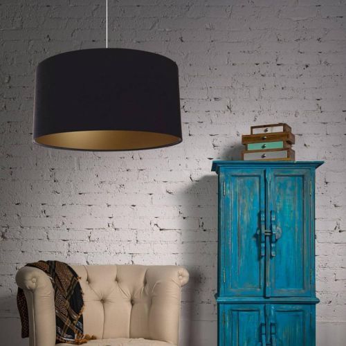 Závesná lampa Salina, čierna/zlatá, Ø 40 cm