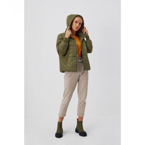 quilted jacket with hood