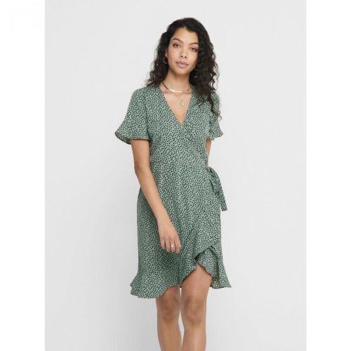 Green Polka dot wrap dress ONLY Olivia - Women