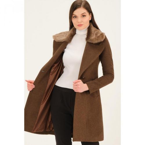 Z6643 DEWBERRY LADIES KABAN-COFFEE