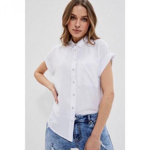 Viscose shirt with short sleeves