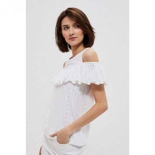 Cold arms blouse with a frill