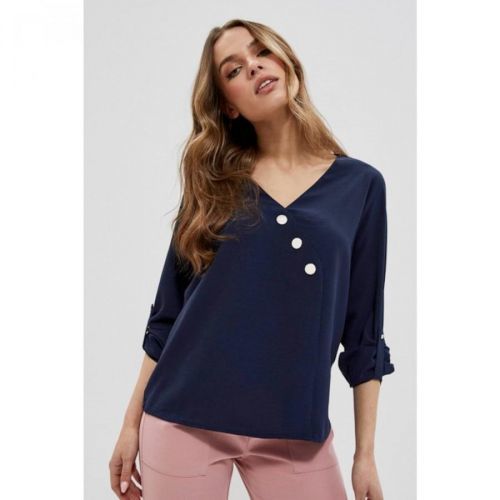 Shirt with decorative buttons