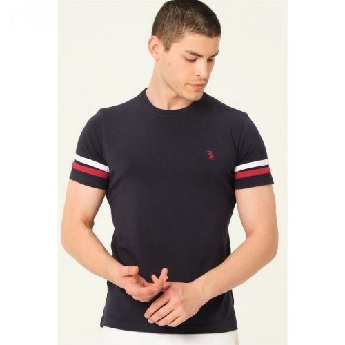 T8589 DEWBERRY MEN'S T-SHIRT-LACİVERT