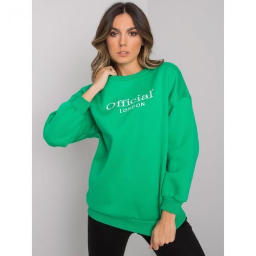 Cherbourg women's green sweatshirt without hood
