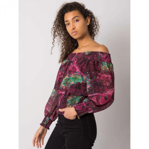 Cornwall pattern purple Spanish blouse