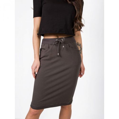 Khaki sweatshirt skirt