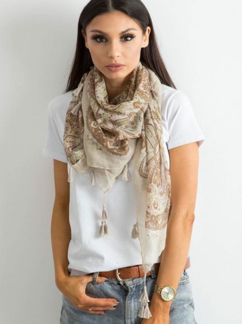 Šál-AT-CH-ENEC-72.31P-béžová jedna veľkosť