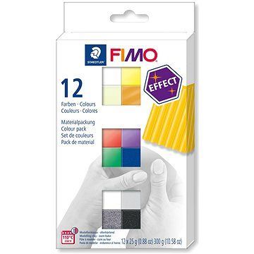 FIMO efekt sada 12 farieb 25g