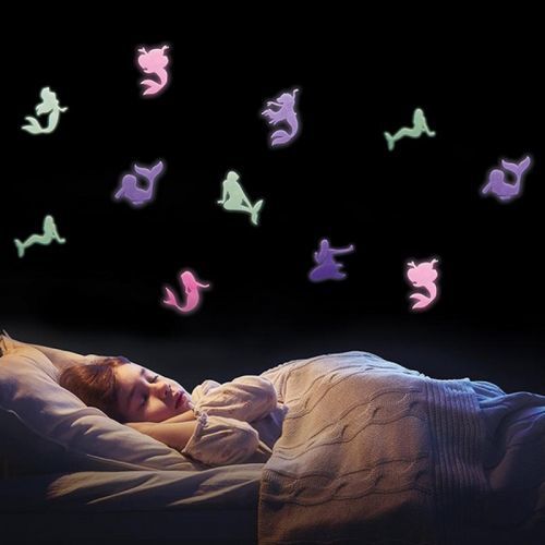 90-0969 Fluorescenčné nálepky - Mermaids 16ks