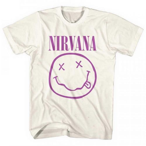 Nirvana tričko Purple Smiley Natural XL