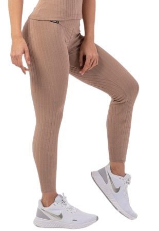 Nebbia rebrované legíny z organickej bavlny 405 hnedá - xs