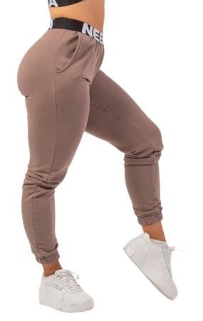 Nebbia tepláky iconic s elastickým pásom 408 hnedá