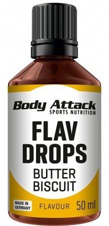 Body attack flav drops 50 ml - maslová sušienka