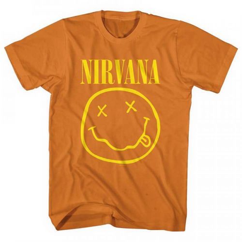 Nirvana tričko Yellow Smiley Oranžová XL