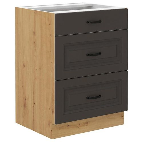 Kuchynská skrinka STILO grafit mat/artisan 60d 3s bb