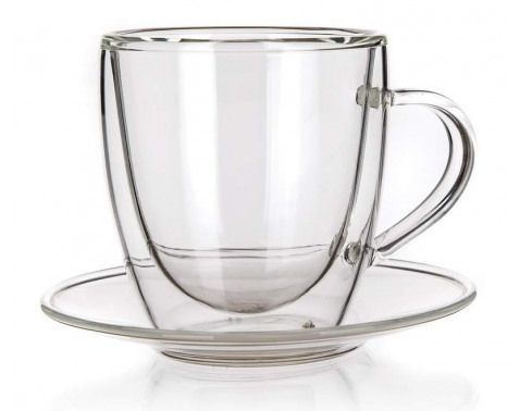 Šálka s tanierikom Doblo 80 ml, vysoký%