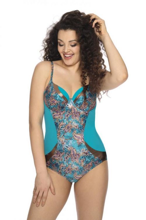 Jednodielne dámske plavky SKJ 45 TURQUOISE tyrkysová 85D