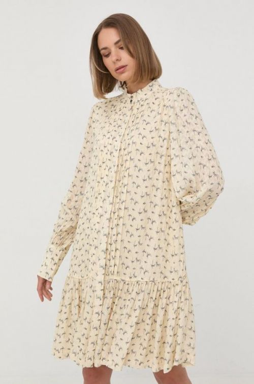 Šaty Bruuns Bazaar béžová farba, mini, oversize