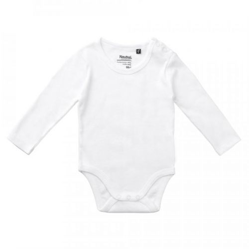 Neutral Detské body s dlhými rukávmi z organickej Fairtrade bavlny - Bílá | 62