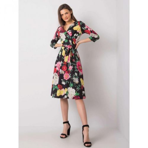 Black floral dress