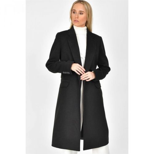Z6628 DEWBERRY LADIES COAT-DARK BLACK