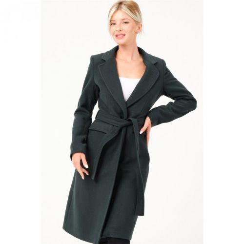 Z6739 DEWBERRY LADY COAT-DARK GREEN