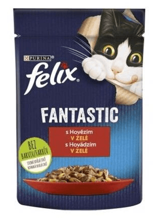 Nestlé FELIX Fantastic cat hovädzie želé kapsička 26x85 g