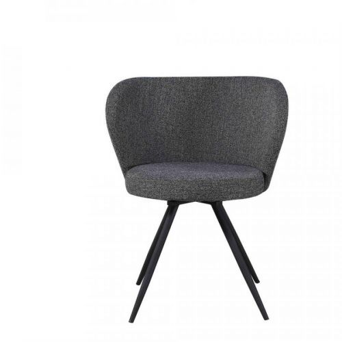 Stolička S Otočným Sedákom Carlina Tmavá Sivá