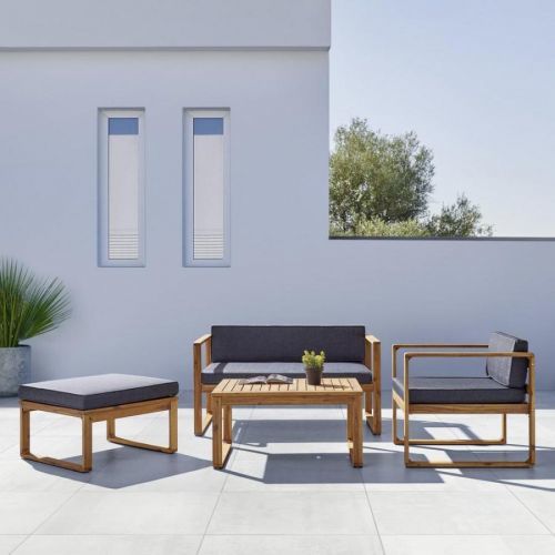 Sedacia Zostava Na Terasu Elio Tmavosivá