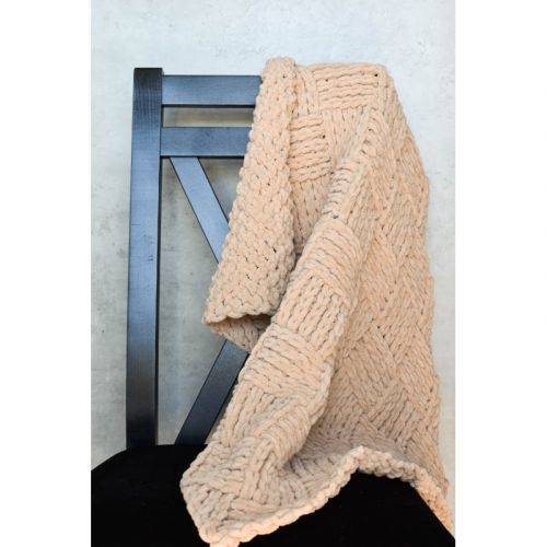 DR Handmade háčkovaná deka - Alize Puffy Fine - káro