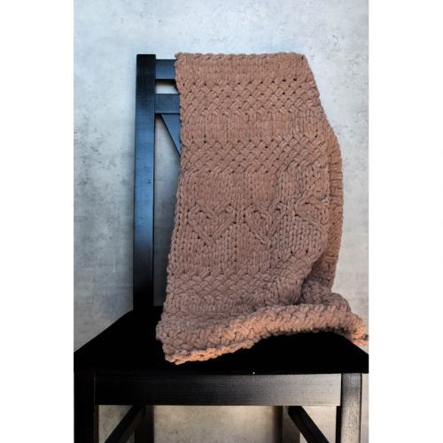 DR Handmade háčkovaná deka - Alize Puffy Fine - krížiky a srdiečka