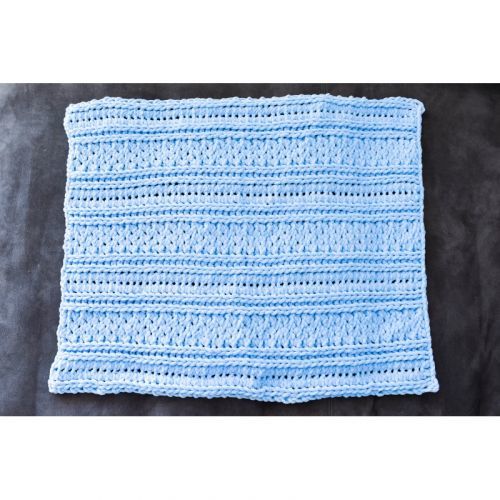 DR Handmade háčkovaná deka - Alize Puffy Fine - vrkôčiky Verzia 1