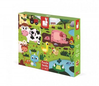 Puzzle dotykové - Zvieratká na farme - 20 ks