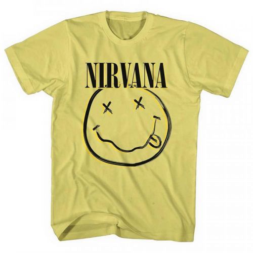 Nirvana tričko Inverse Smiley Žltá XL