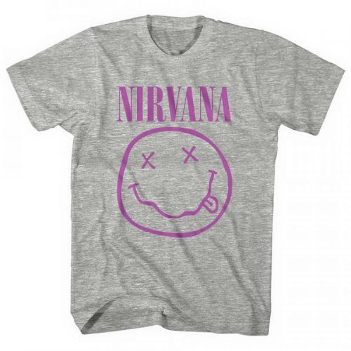 Nirvana tričko Purple Smiley Šedá XXL
