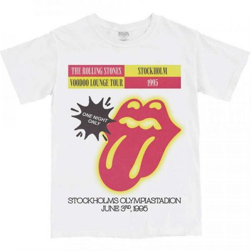 The Rolling Stones tričko Stockholm '95 Biela XXL